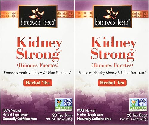 Vista 8 de Bravo Tea Kidney Strong Té de hierbas sin cafeína, 20 bolsas de té, 6