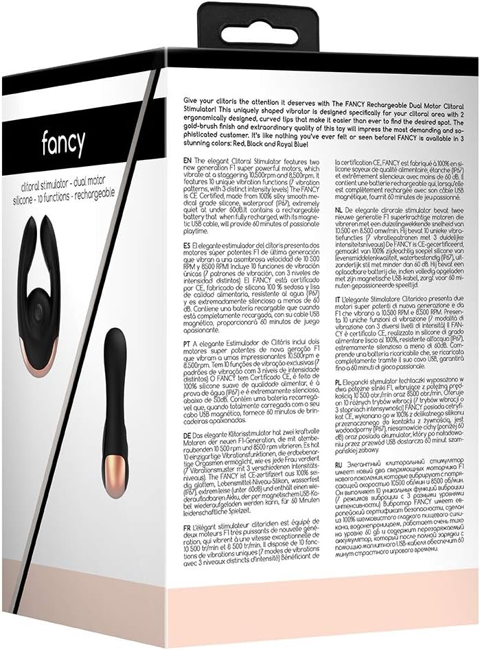 Shots Toys Elegance Dual Motor Clitoral Stimulator Fancy, Black