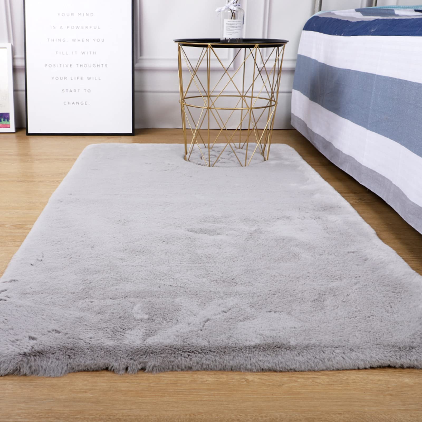 Los Niños Juegan Alfombra Con Alfombras De Noche Gruesas Y Esponjosas Para Niños Sofá De Dormitorio Para Niñas Sofá De Piso Shaggy Alfombras De Cabecera,Piel Sintética De Conejo Su-B 120*180cm