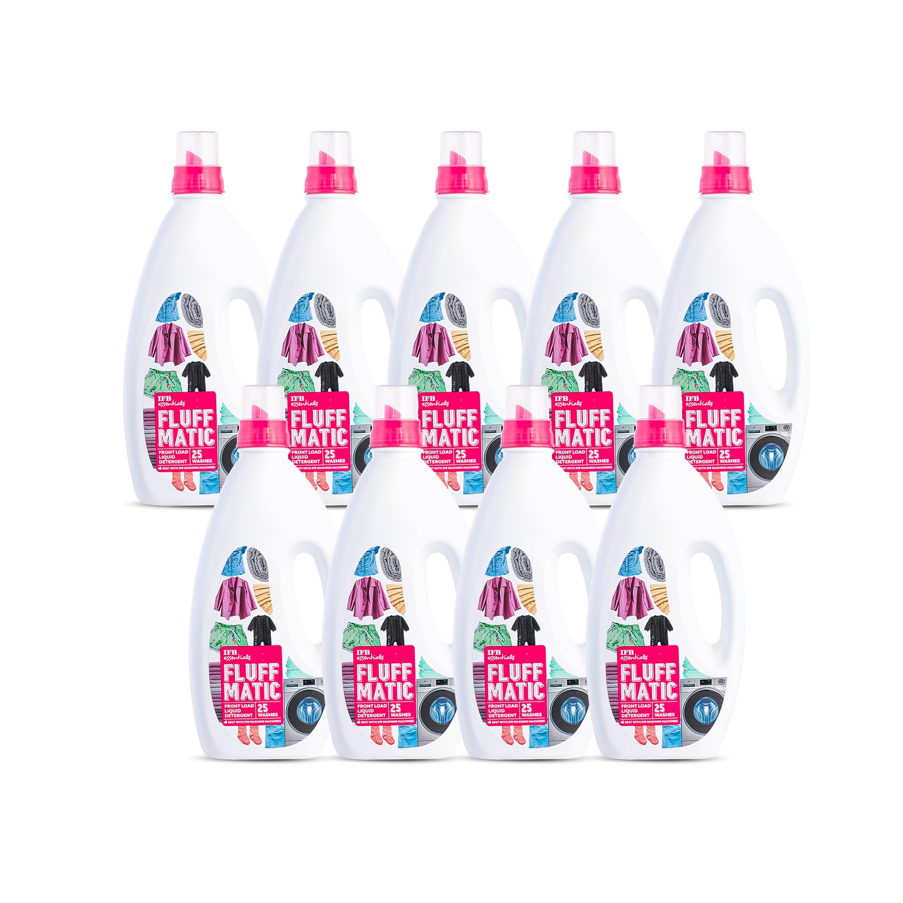 IFB essentials Front Load Washing Machine Liquid Detergent (Pack of 9*1 Liter) (B09M3YV8S5) Amazon Price History, Amazon Price Tracker