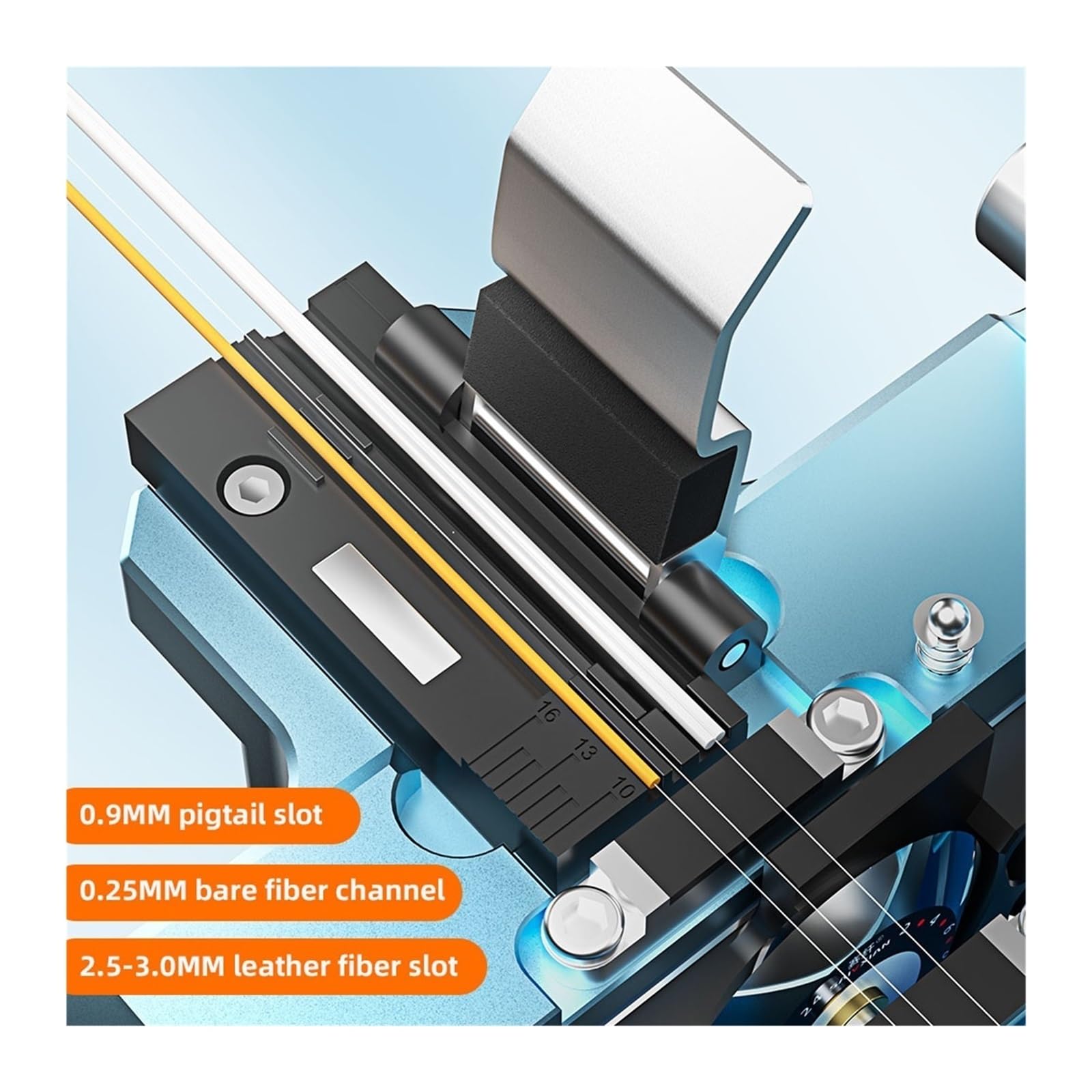 Cortadora Fibra Optica, Cuchilla de corte for empalme fibra óptica un solo paso, totalmente automática y alta precisión S09(S-09 blue)