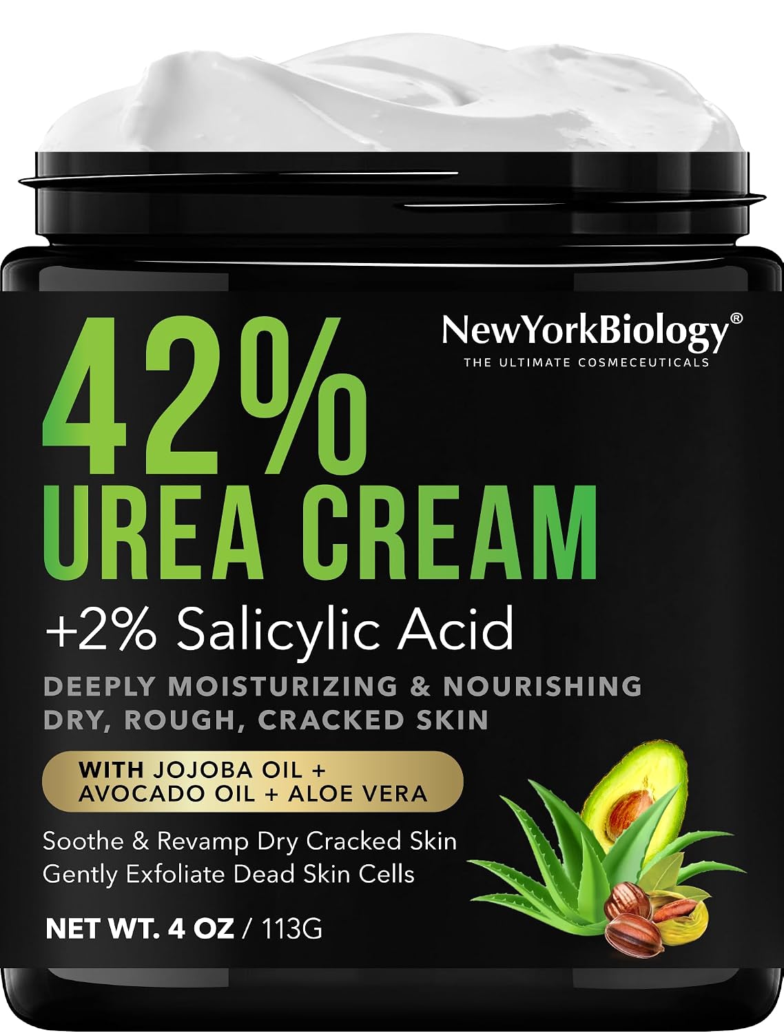 New York Biology Tea Tree Oil Foot Cream for Dry Cracked Feet, Cracked Heels and Itchy Skin - Foot Cream - 8 oz - Pack of 2