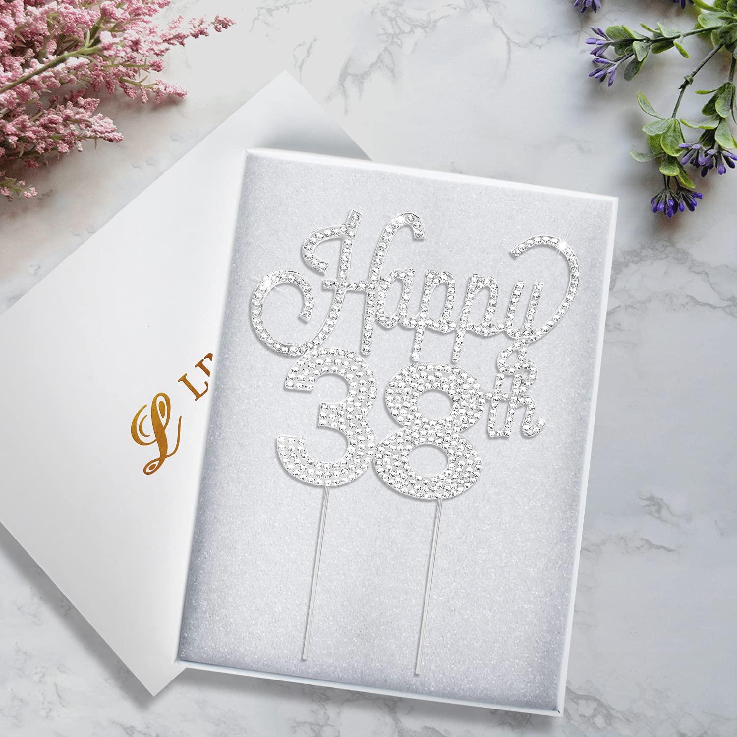 Cheers To 38 Years Cake Topper, 38th Birthday Cake Topper, 38th Anniversary Cake Topper, 38 Cake Topper, 38th Birthday Party, 38 Centerpiece - View #14