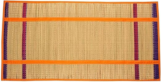 3 Folded River Grass Madurkathi mat Floor Chatai for Sleeping On Floor, Yoga Mat/Beach mat/Seagrass mat/Folding Yoga mat 3...