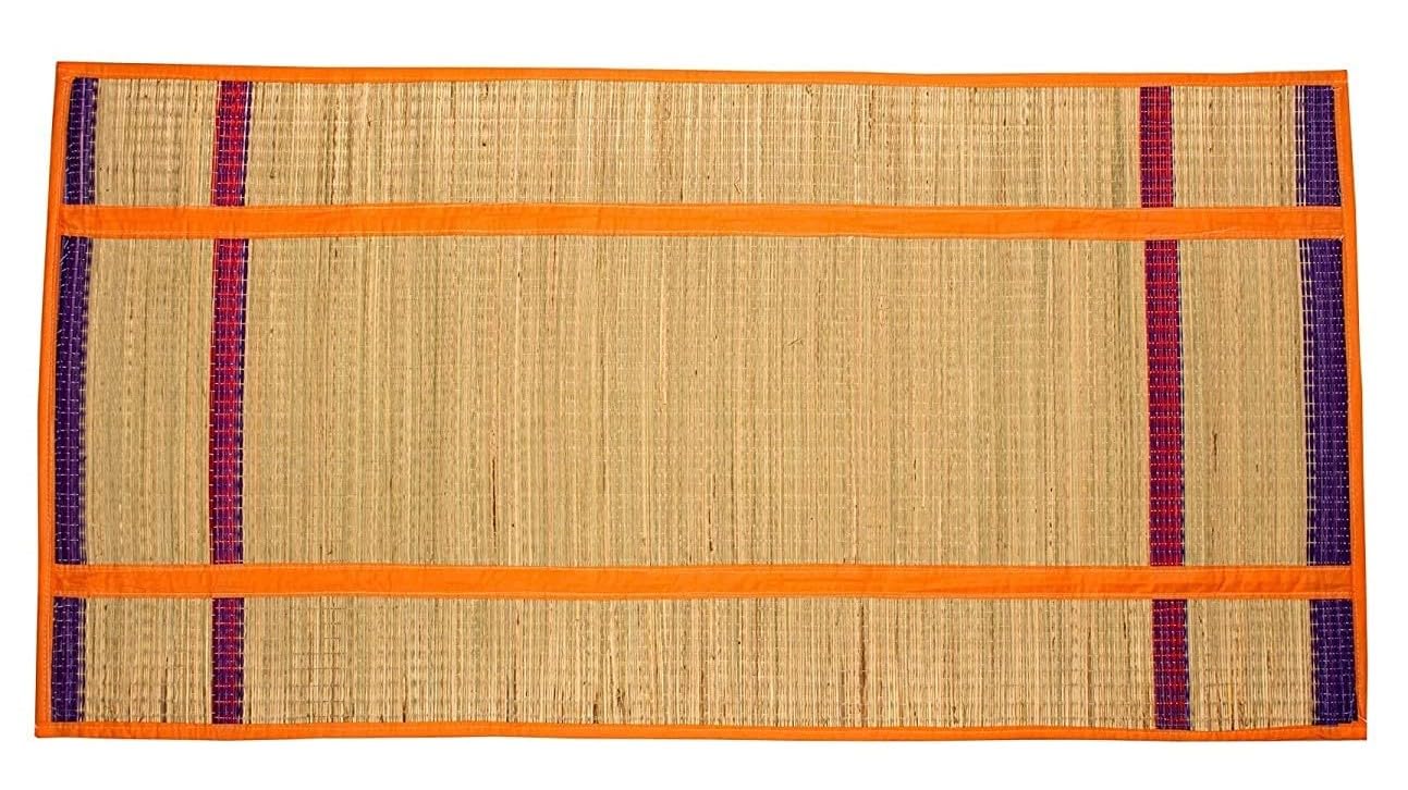 3 Folded River Grass Madurkathi mat Floor Chatai for Sleeping On Floor, Yoga Mat/Beach mat/Seagrass mat/Folding Yoga mat 3...