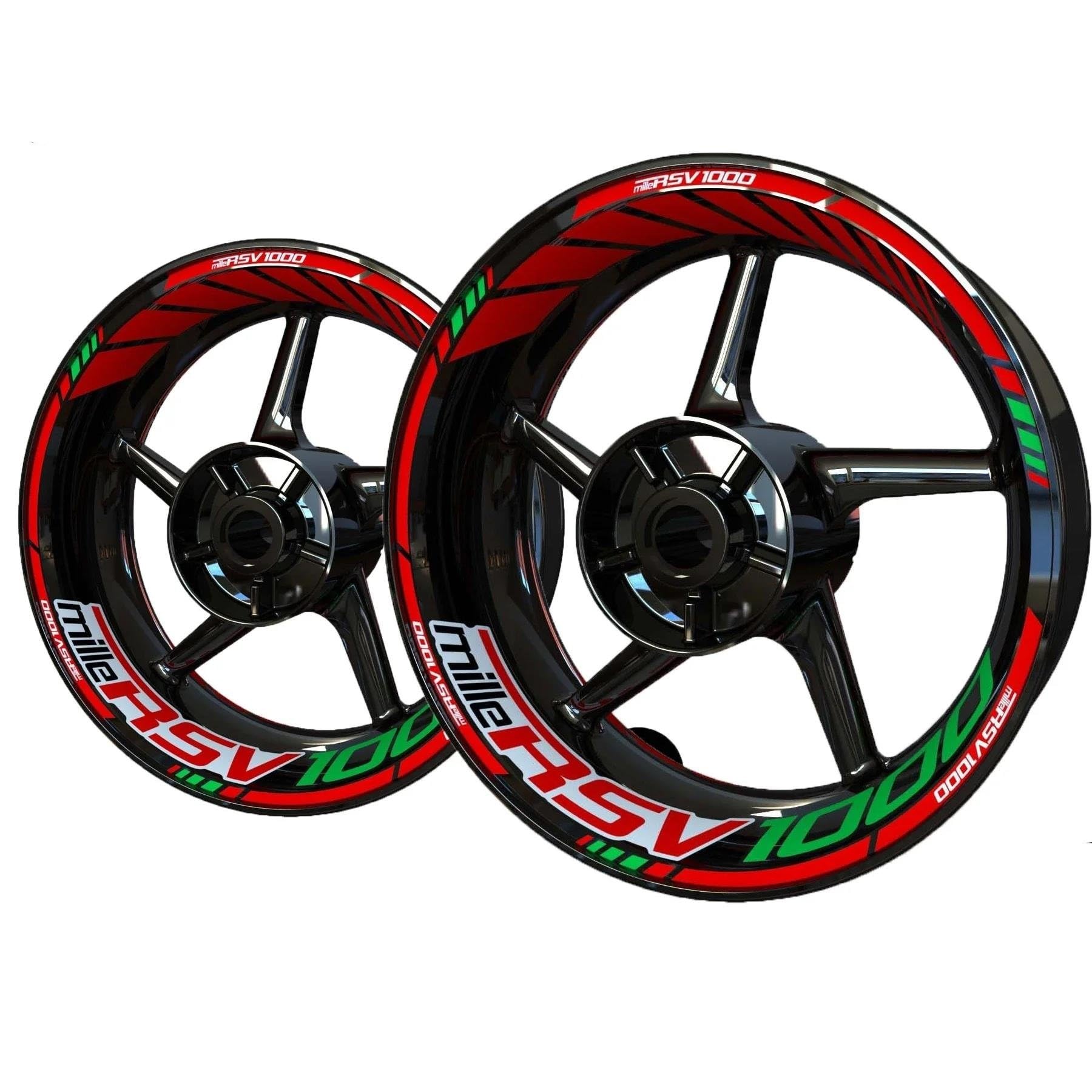 Motorrad-Radnabenaufkleber Reflektierende Motorradfelgenaufkleber Für Aprilia Rsv1000, Radnabenaufkleber, Radaufkleber Felgenrandaufkleber