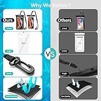 Vista 4 de Newppon Funda impermeable para teléfono Samsung Galaxy Note paquete de 2 bolsas secas a prueba de agua con cordón, soporte universal transparente