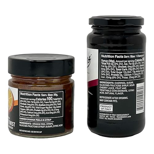 Miniatura 4 de Collins - Cerezas de amarena de naranja confitada y Collins en jarabe con posavasos de 4 unidades de cortesía  Adornos de primera calidad para