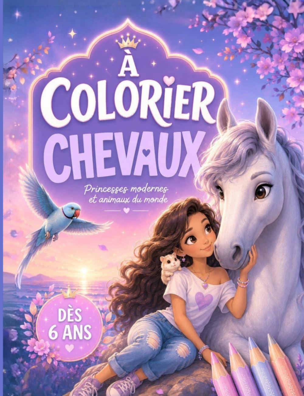 Grand Livre de Coloriage: Chevaux, Princesses Modernes & Animaux du Monde | Dés 6 ans (Collection À Colorier)