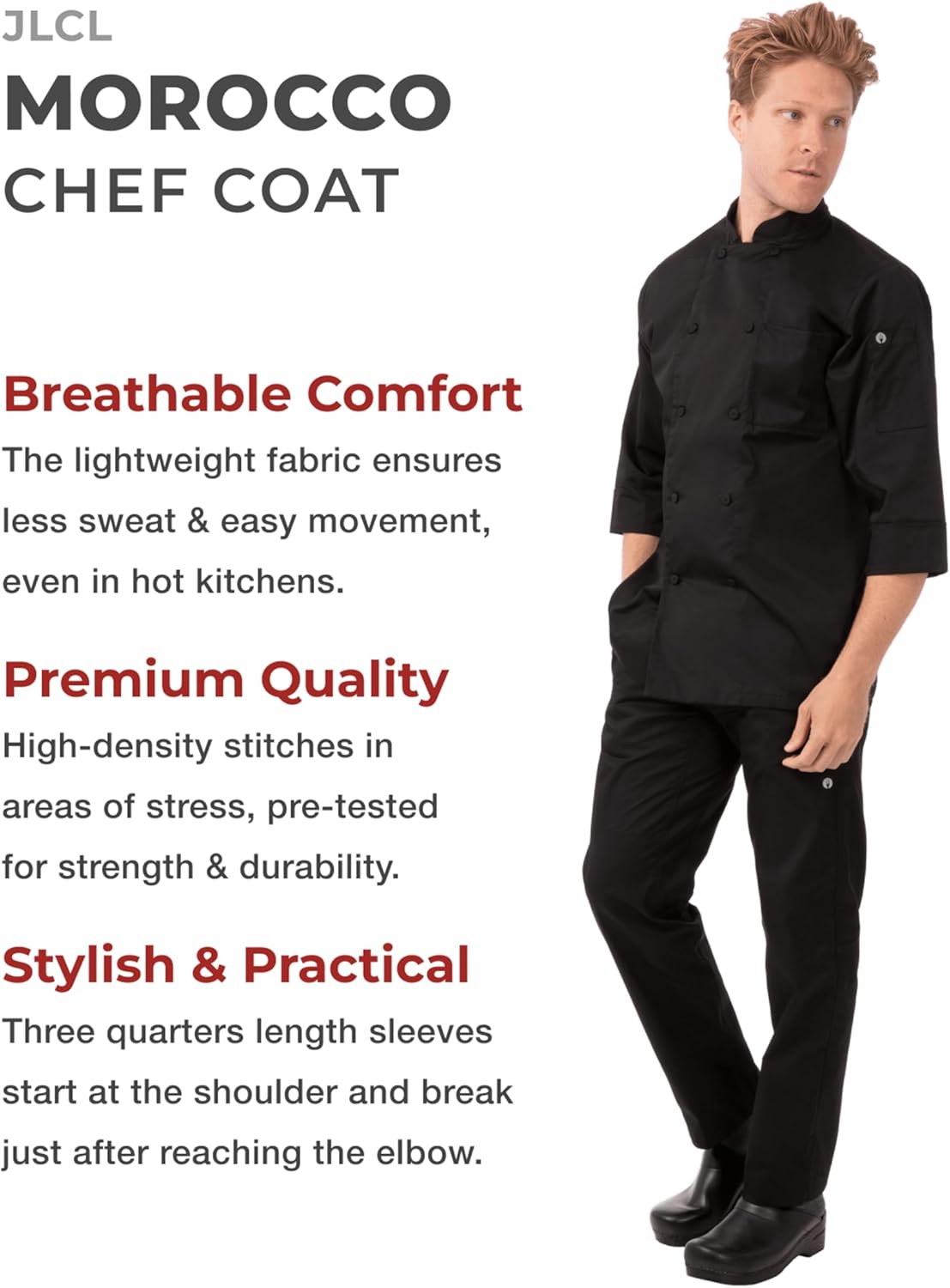 Chef Works Men's Morocco Chef Coat - Image 3