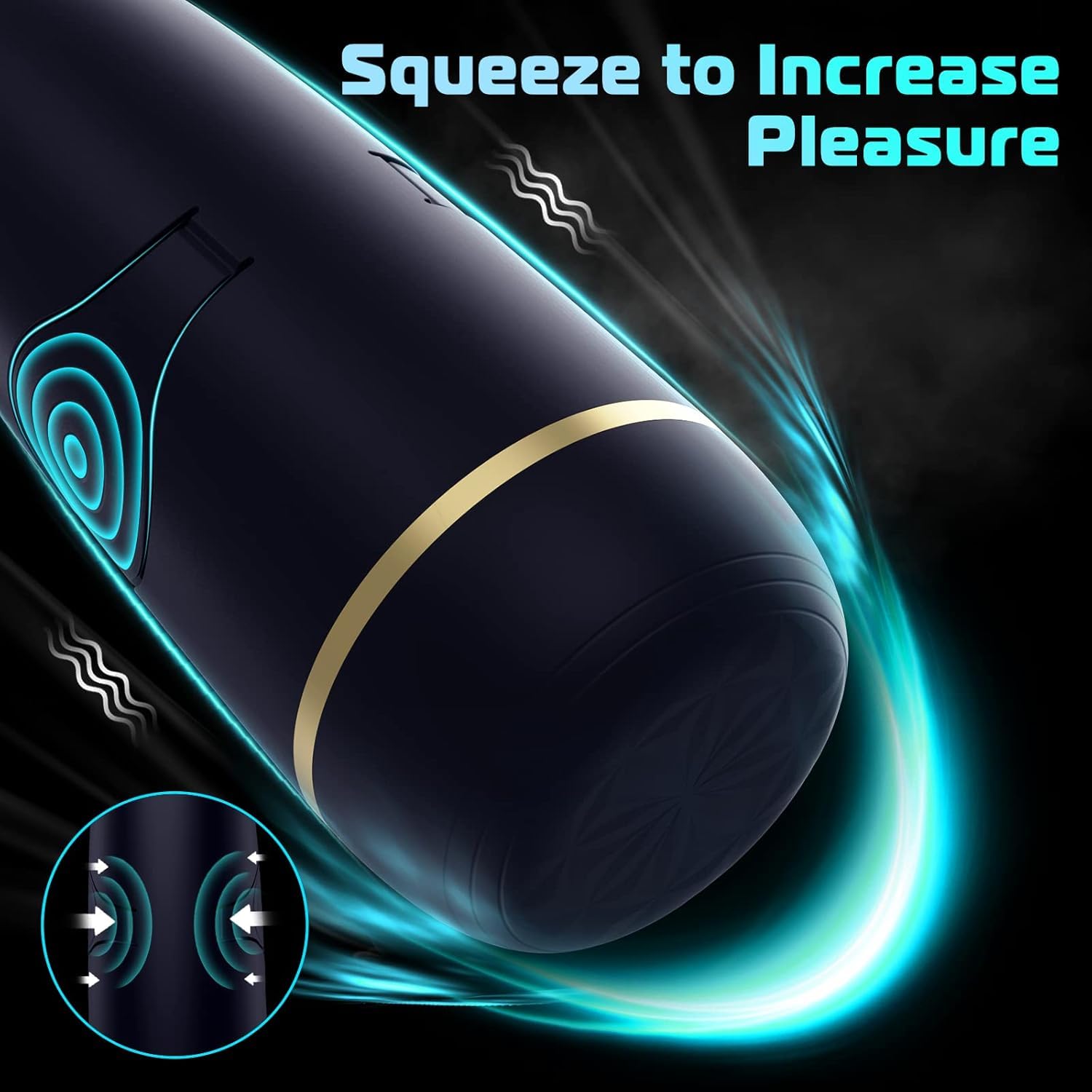 Automatic Male Masturbator with 10 Vibrations for Penis Stimulation, Electric Pocket Pussy for Stroker, Realistic Textured 3D Vagina, Man Masturbation Toy for Men Male Adult Sex