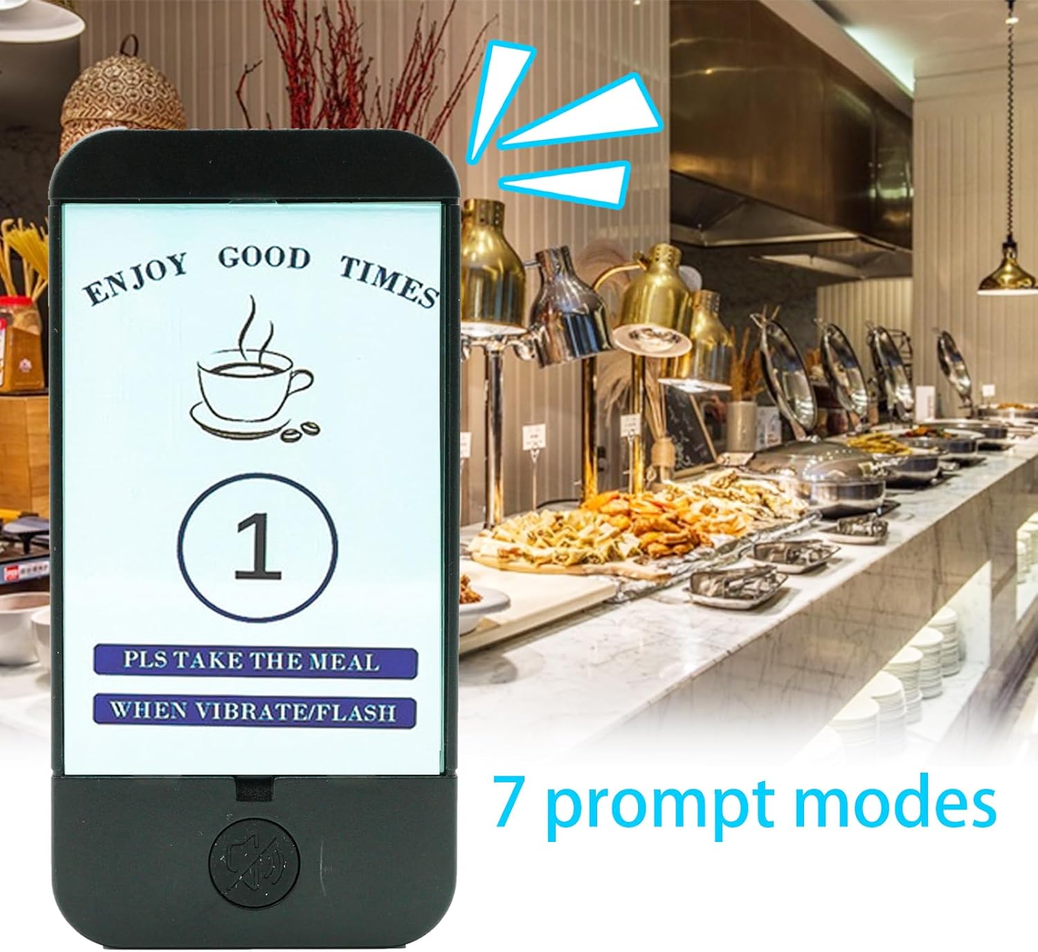 Restaurant Pager System Long Range, 3280ft,Pagers for Restaurants, Waterproof and Oilproof,Set Slow Fast Beep Speed, 30 Buzzers for Food Truck, Church, Hotel, Club