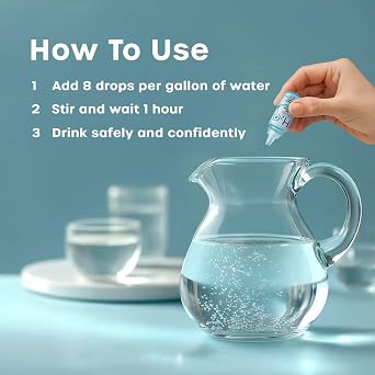 H2O Pure Water Preserver Drops Long Term Water Storage Additive, 2 Pack