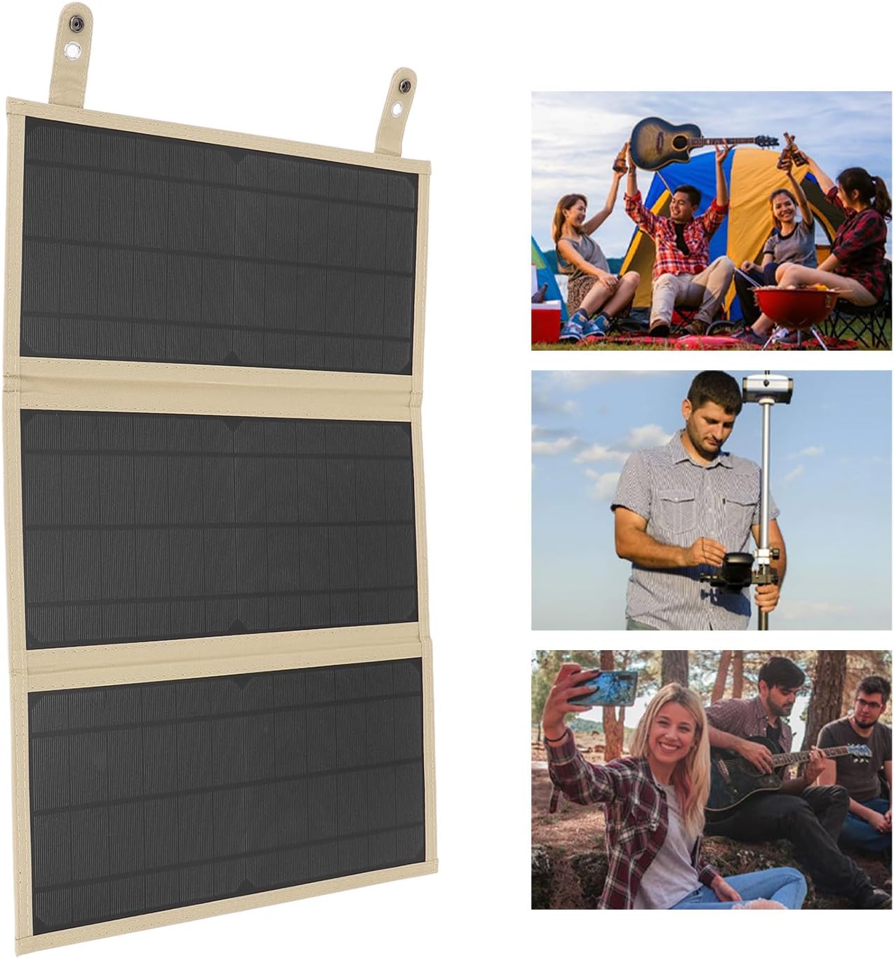 Solar Panel Charger, 30w 18v Solar Panel Charger, Fast Charging Compact Foldable Solar Panel, for Cell Phone Tablet