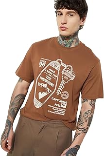 Max Mens Cotton Regular Fit URB_N Half Sleeves Round Neck Graphic Print T-Shirt Price In India