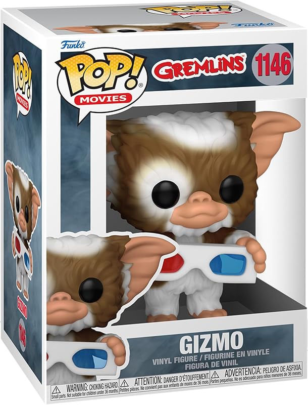 Funko Pop! Movies: Gremlins - Gizmo with 3D Glasses, Multicolor, Horror Theme | Official Horror Merch - Collectable Vinyl Figurine for Shelf Display - Birthday Gift Idea for Fans and Collectors