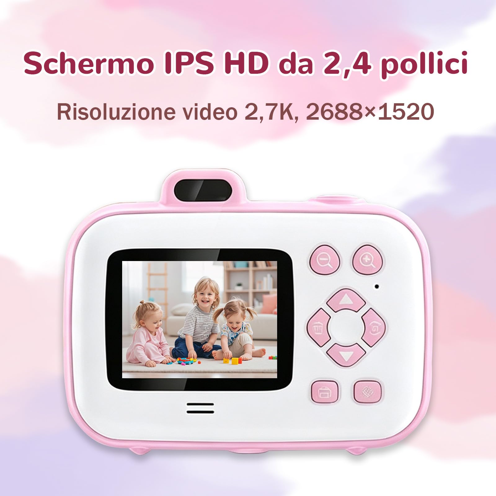 Fotografica Digitale 12MP,Stampa istantanea/Fotografare/Registrare 3 in 1