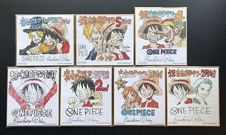 おしゃれ人気 麦わらストア 東京ワンピースタワー限定 ミニサイン色紙 7枚セット フルコンプ 選べるサイズ展開 Joehill Nl