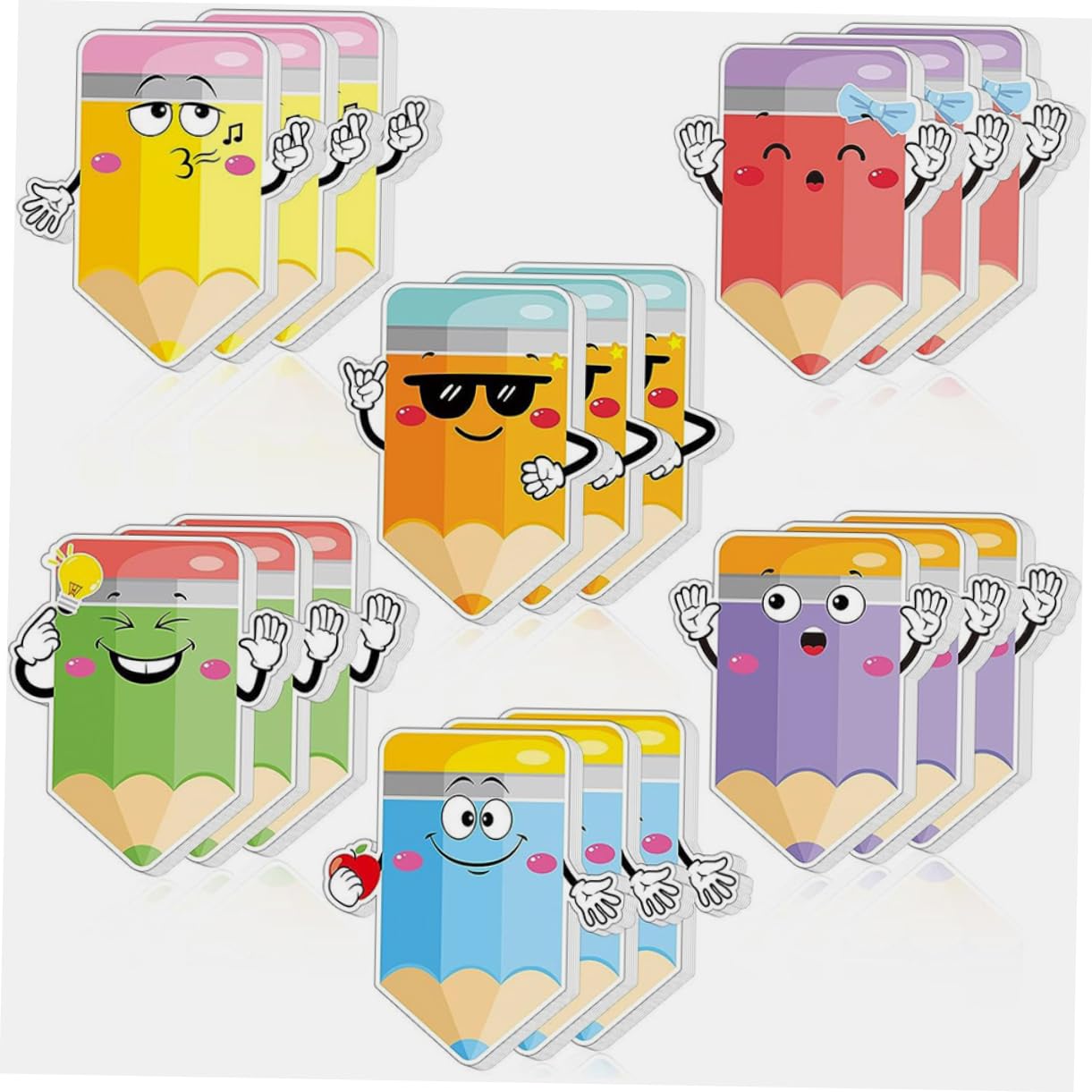 TEHAUX 5 Pezzi 6 adesivi promemoria per uso quotidiano block notes divertenti notebokk notepad noteboook note book Nota pad Note carine adesivi per note domestiche nota accessorio carta
