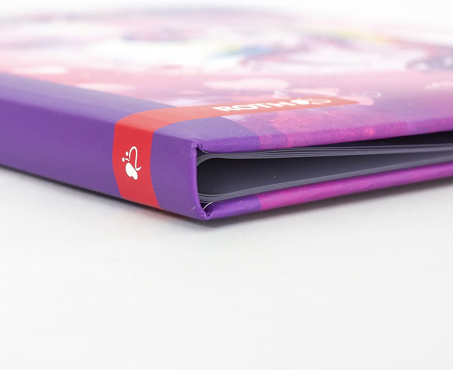 ROTH Certificate Folder Unicorn Portrait with Glitter Effect - with 10 A4 Transparent Pockets, Indelible, Dino Document Folder