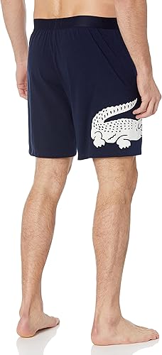 Miniatura 2 de Lacoste Mens Cotton Stretch Big Croc Print Long Boxer Briefs Pajama Pants