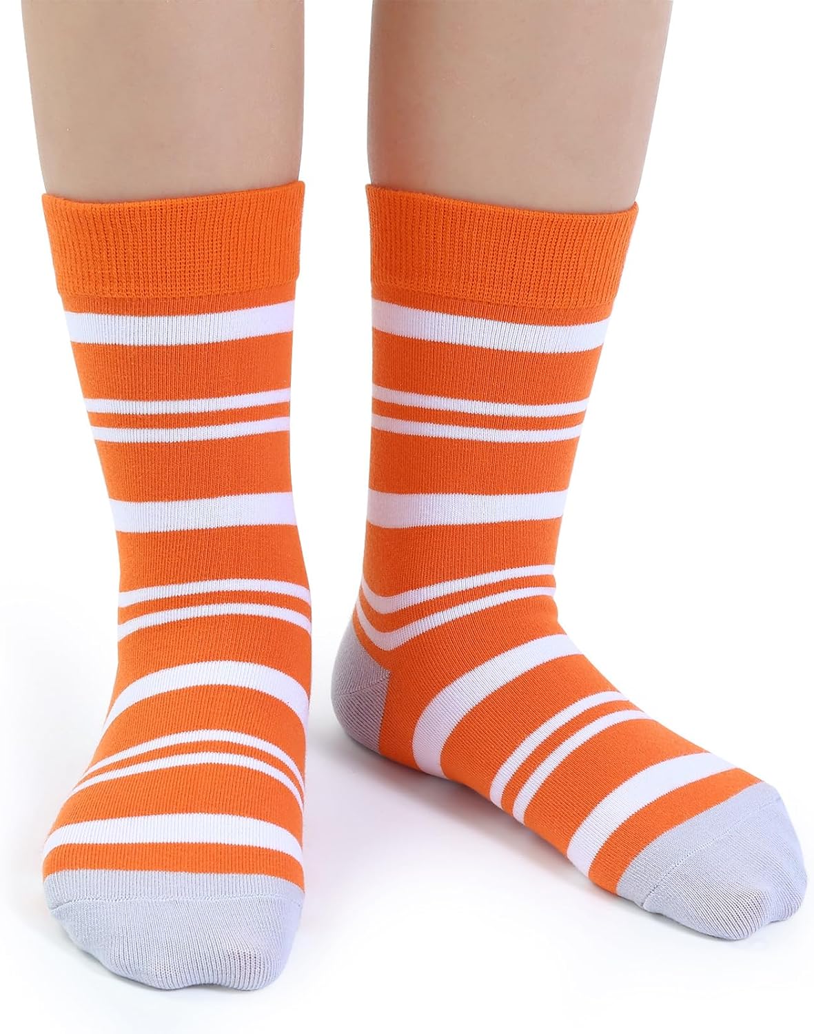 6 Pack Kids Boys Stripes Socks + Gift Box Girls Toddlers Calf Crew Athletic Socks - Image 5