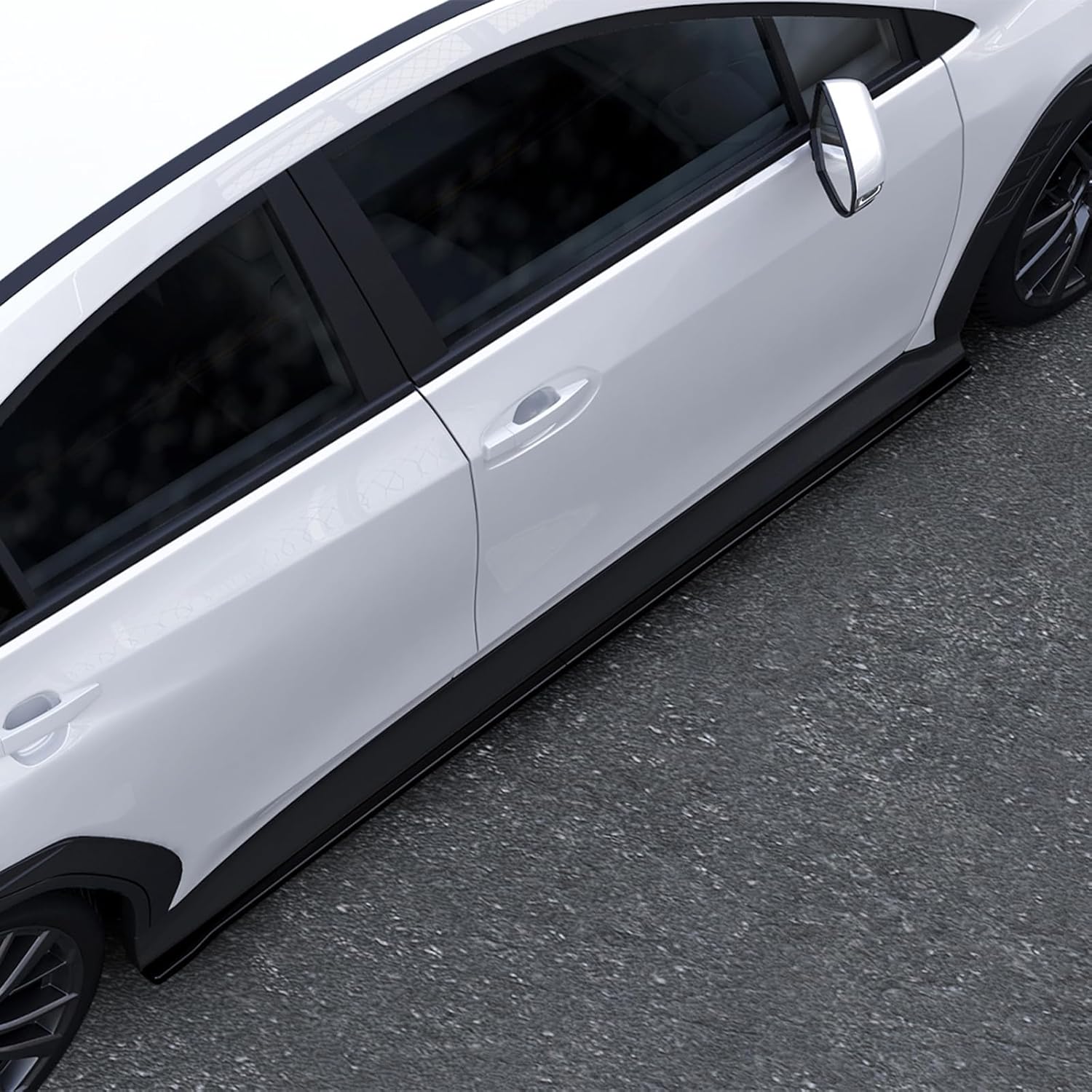 Car Side Skirt Extension For Subaru WRX STI VB 2022-2025 Carbon Look Gloss Black