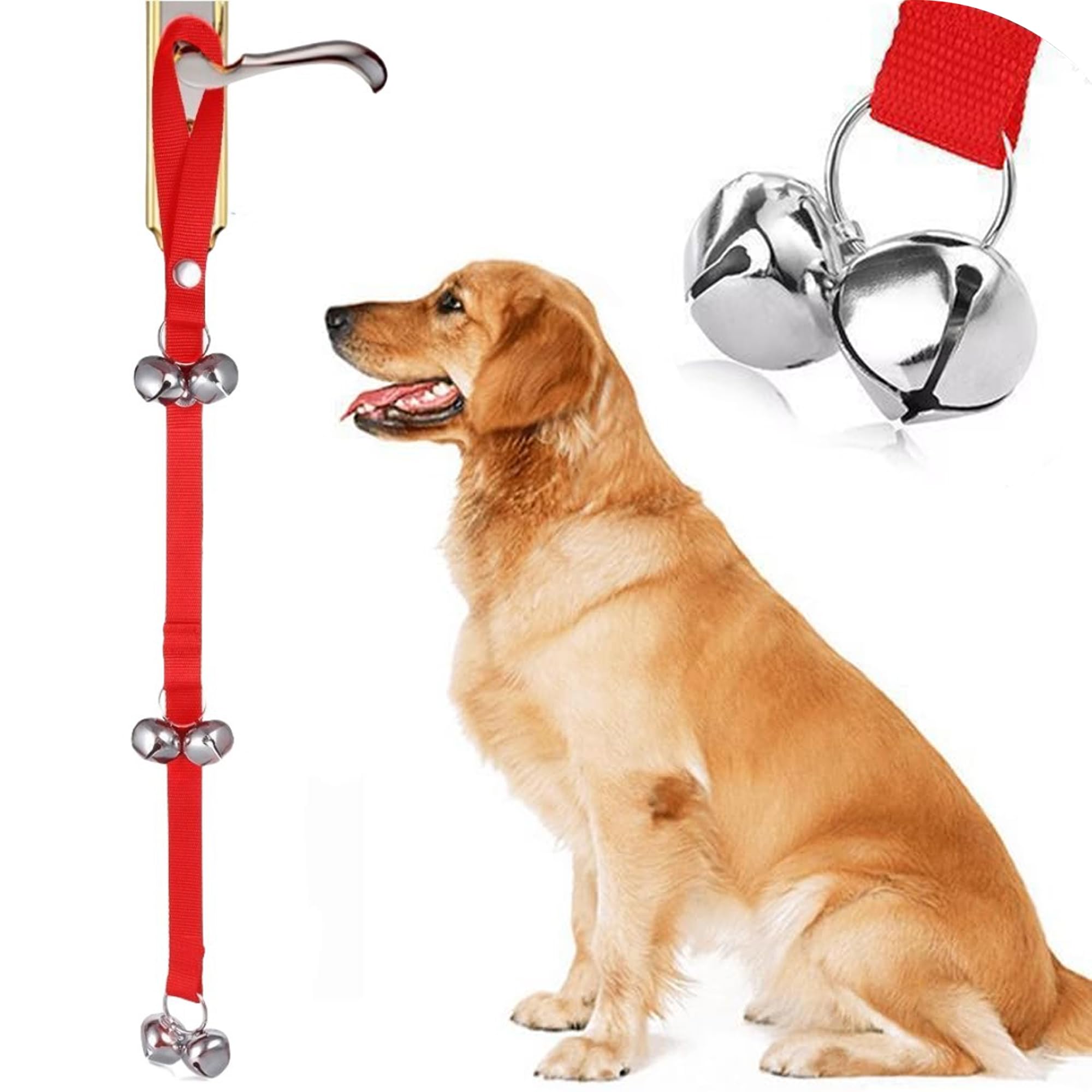 Cane Formazione Campanelli, Cane da Campana del Cane Bells Cucciolo di addestramento del WC, Campanello Interno di addestramento Rosso