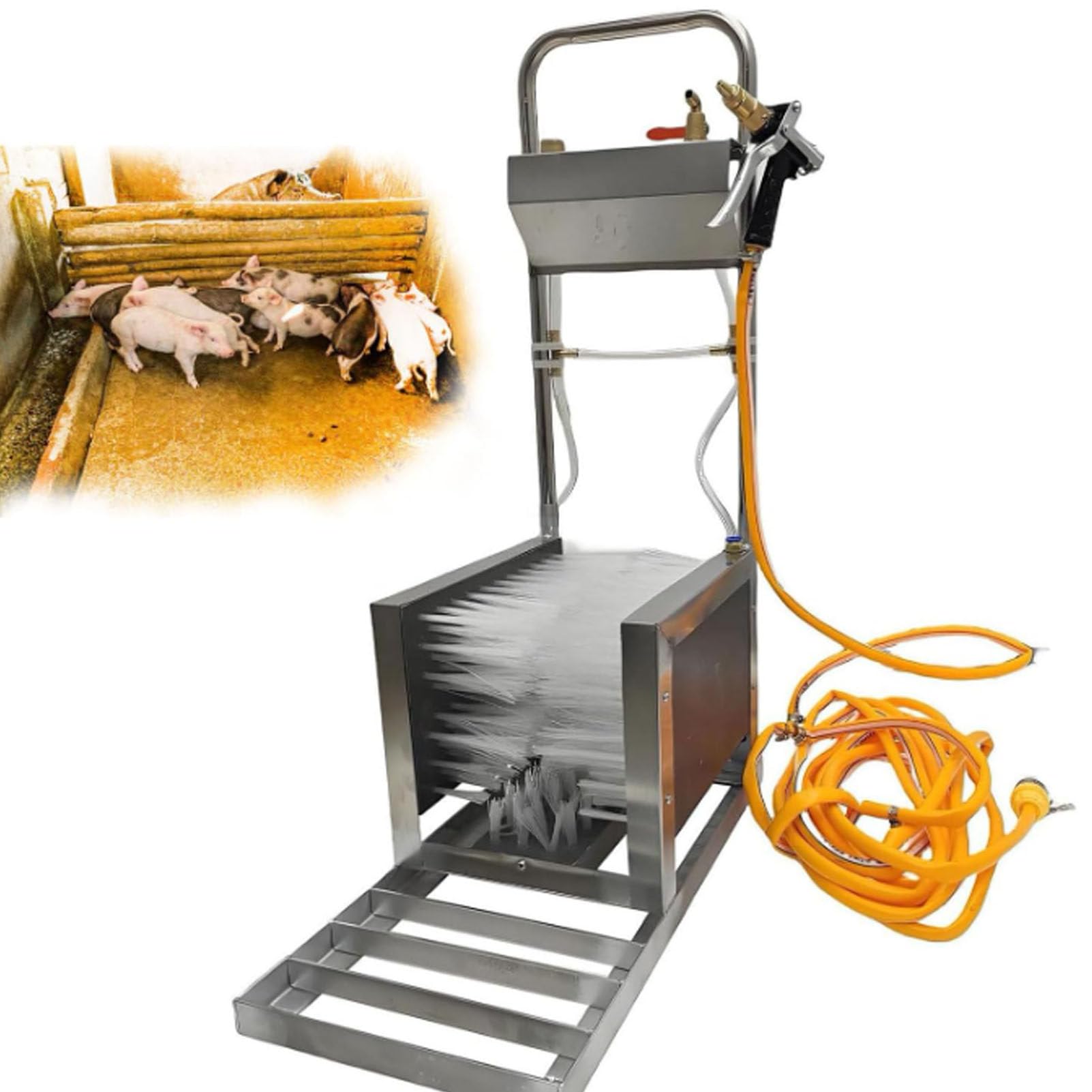 Nettoyeur de bottes robuste, brosse à chaussures en acier inoxydable