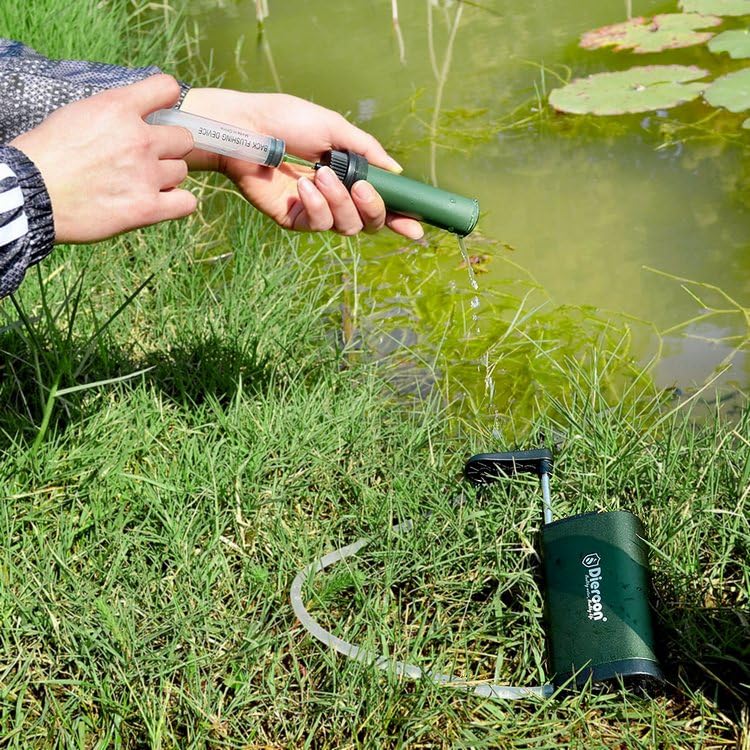 Purificateur d'eau portable d'extérieur, filtre à eau, vie d'urgence, survie, camping, randonnée  18