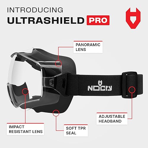 Miniatura 8 de NoCry Máscara de protección facial de seguridad para el trabajo con tecnología antivaho y antiarañazos de alta calidad, resistente certificado ANSI