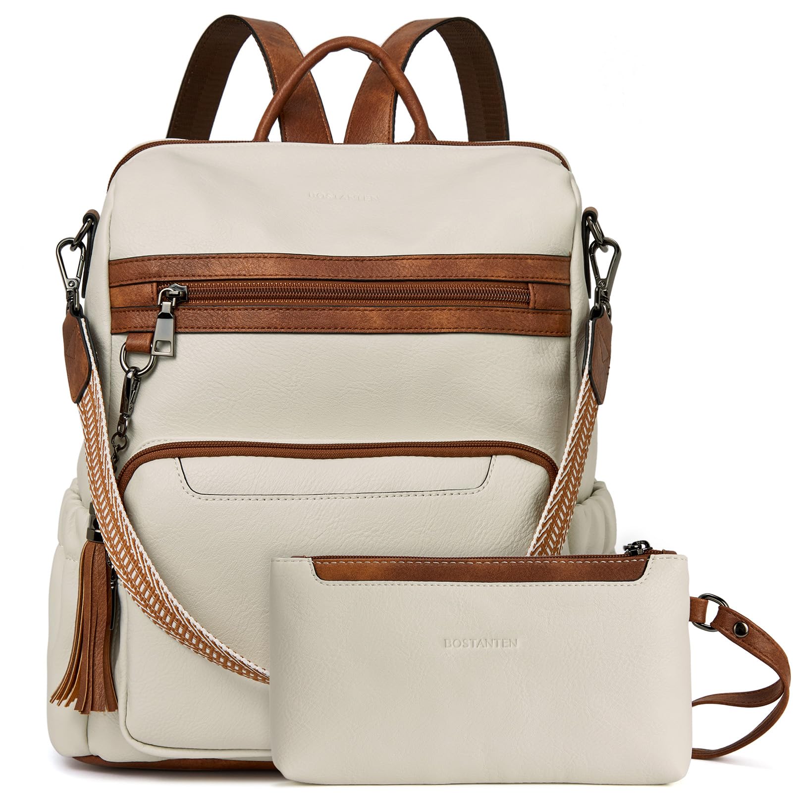BOSTANTEN Genuino Cuero Mochila Nosotros Estudiante Universidad Casual Viajar Morral para Señora