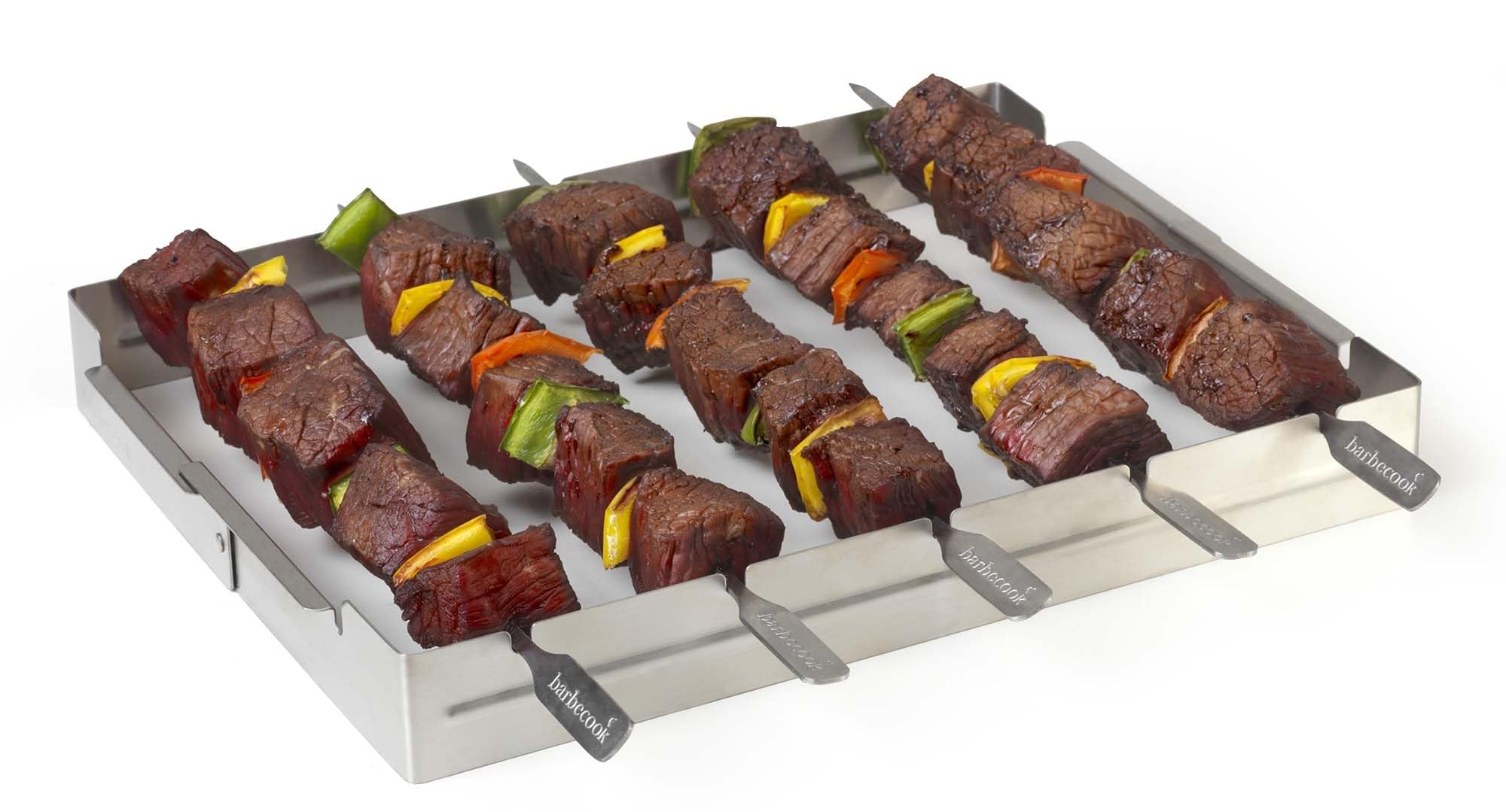 Barbecook Supporto per spiedini Barbecue, spiedini per Barbecue Acciaio Inossidabile, spiedini per Barbecue, Accessori per Barbecue, 34 x 27 x 4 cm