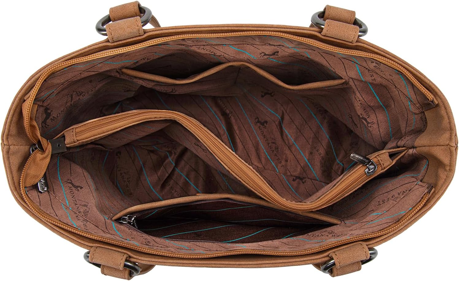 Montana West Western Tote Bag for Women Tooled Shoulder Purse with Wallet 2Pcs Set - Image 5