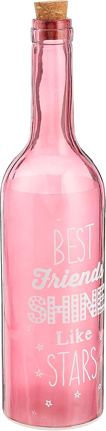 Boxer Gifts Light-Up LED 'Best Friends' Glass Starlight Bottle | Beautiful, Decorative Homeware Gift Perfect For Your Friend | Complete With Gorgeous Gift Tag