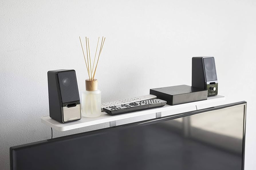 Amazon｜山崎実業(Yamazaki) 薄型テレビ上ラック ホワイト 約