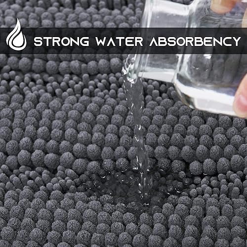 Vista 33 de NICETOWN Tapetes de baño antideslizantes (verde cáscara, 20 x 32 + 17 x 24 pulgadas)