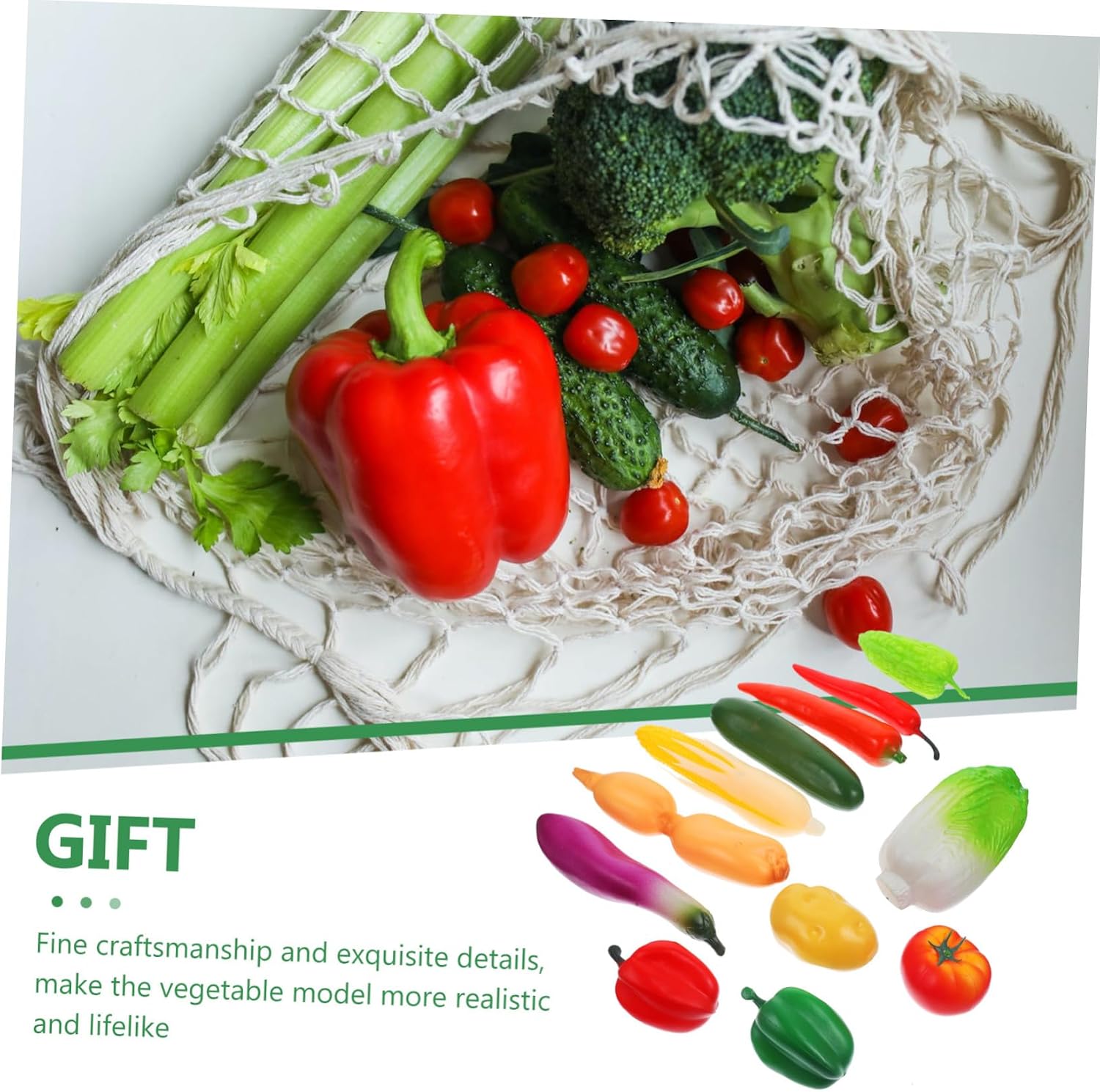 12pcs Artificial Vegetable Models Realistic Simulation Decor for Restaurant Display Kindergarten Teaching Props Lifelike Faux Veggies for Home Kitchen Photo Props