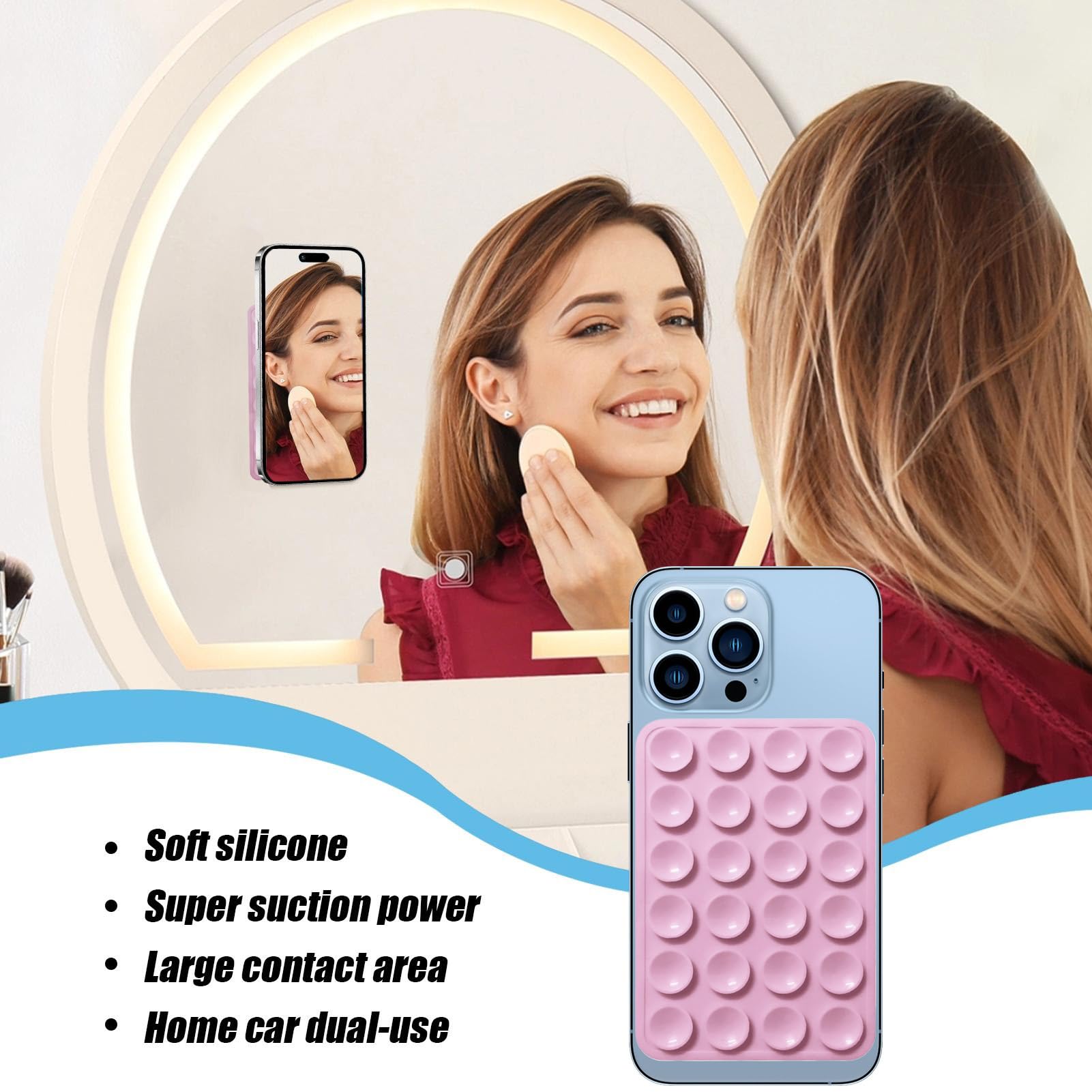 Grip Adesivo Per Telefono Supporto a in silicone universale, lavabile, | Supporto Adesivo in Silicone per Cellulare Anello Da Per Cucina