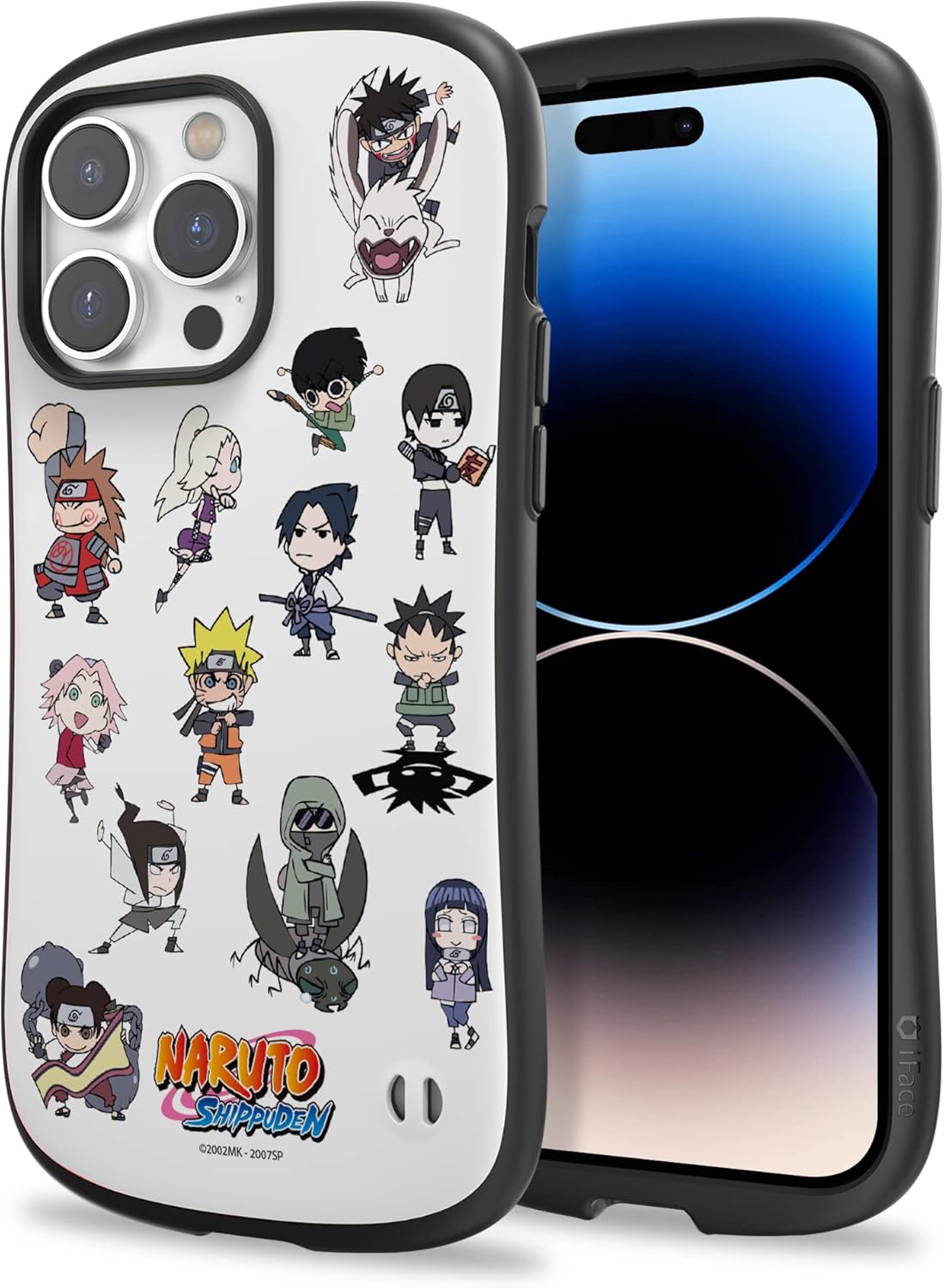 iFace Naruto Shippuden Case for iPhone 14 Pro Max (6.7 inch) – First Class Shockproof Anime Protective Cell Phone Cover – Naruto and Friends (Chibi Style)