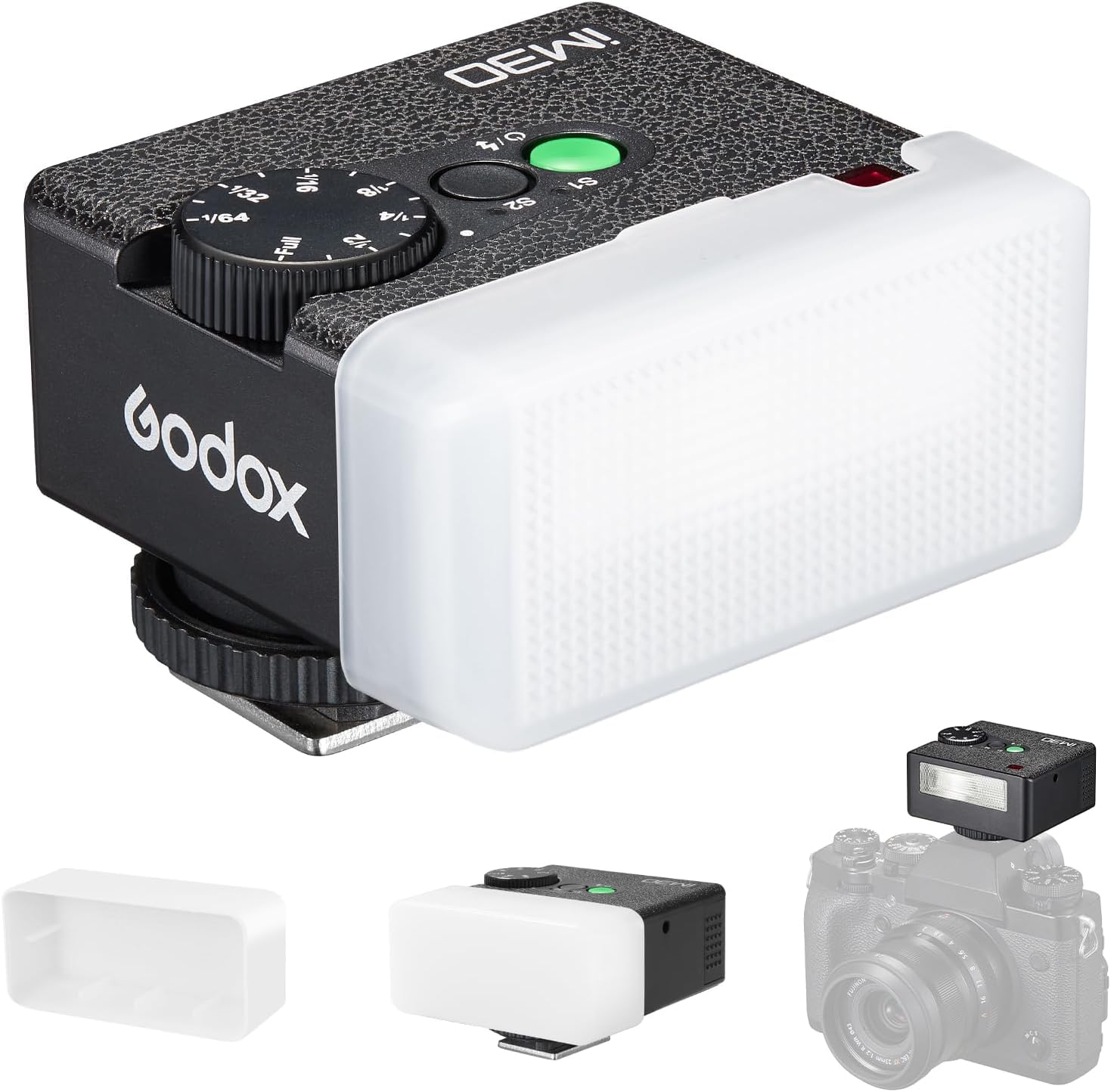 Buy Godox iM30 Mini Camera Flash with 2*Diffuser GN 15 7 Levels
