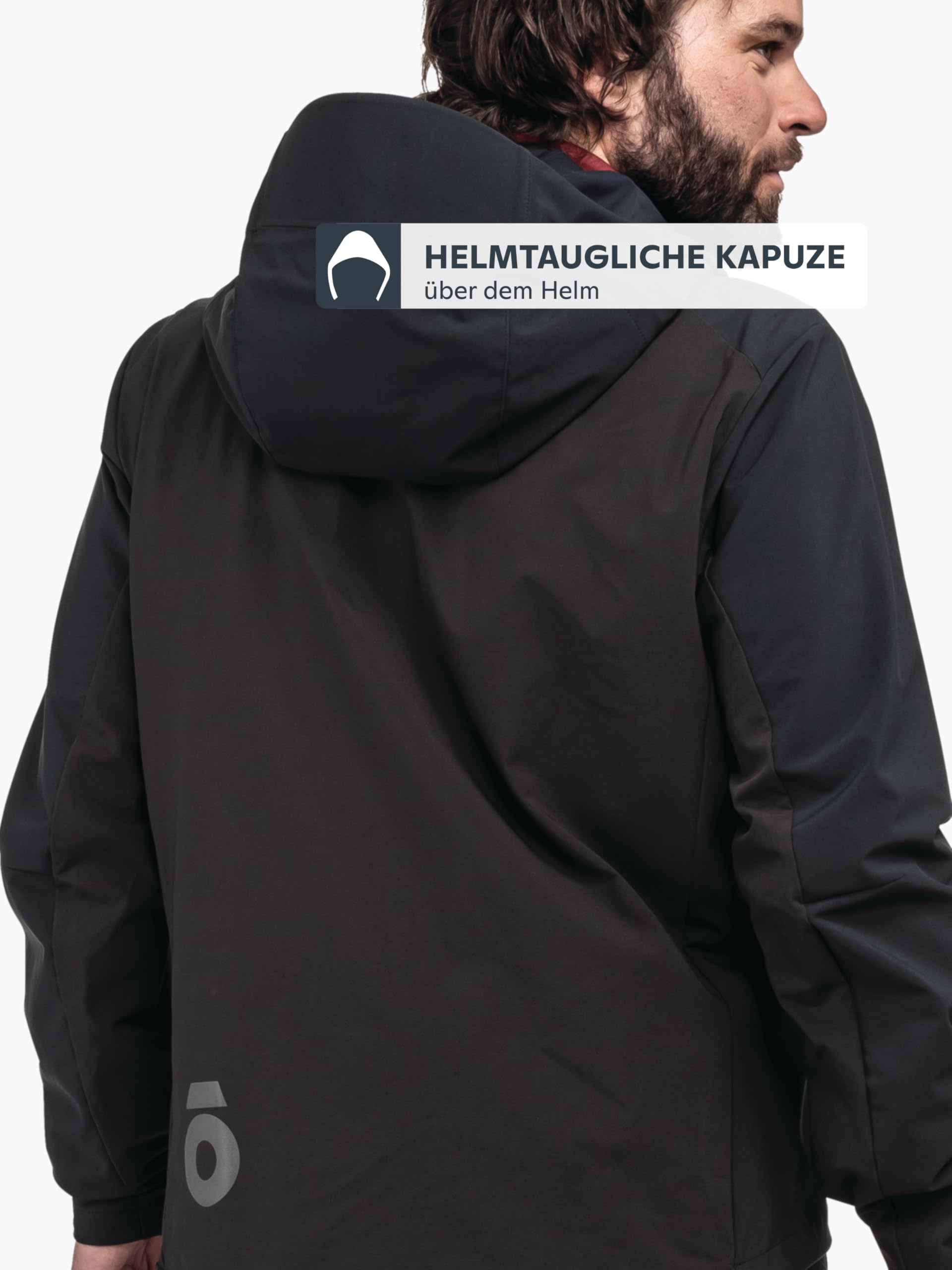 Schöffel Herren Hybrid Jk Style Salza MNS, MTB Jacke mit helmtauglicher Kapuze, wasser- und windabweisende Fahrradjacke, leichte Jacke mit 4-Wege Stretch
