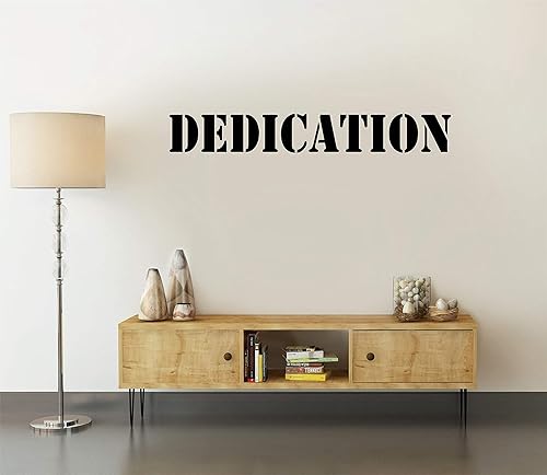 DEDICATION fitness workout gym wall art decals
