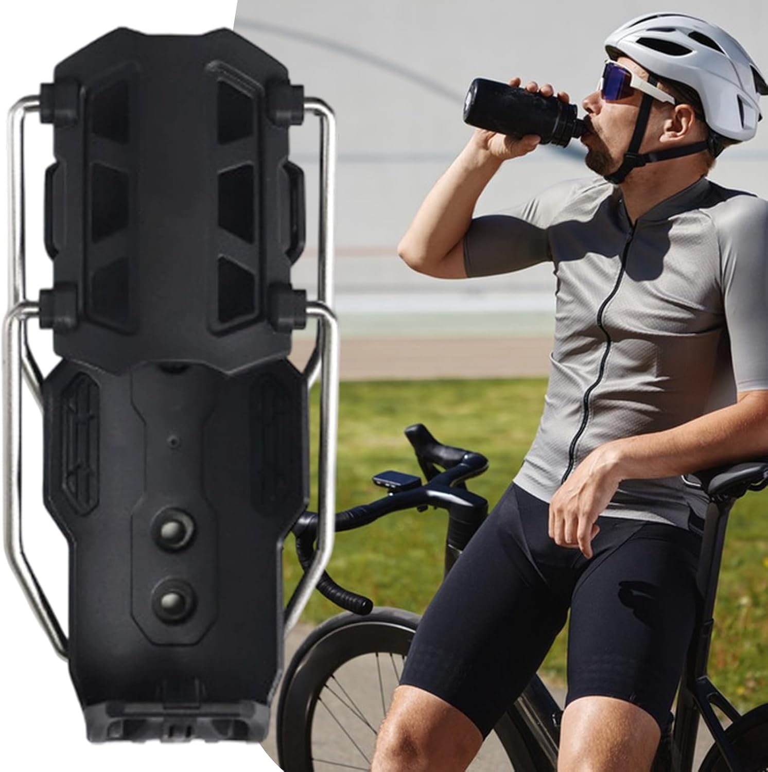 Bike Water Bottle Cage | Adaptive 360 Degree Rotatable Bottle Cage | Bicycles Drink Rack - for Adults Men Women Rider Scooter Bicycle Road Mountain Bikes Cycling Biking