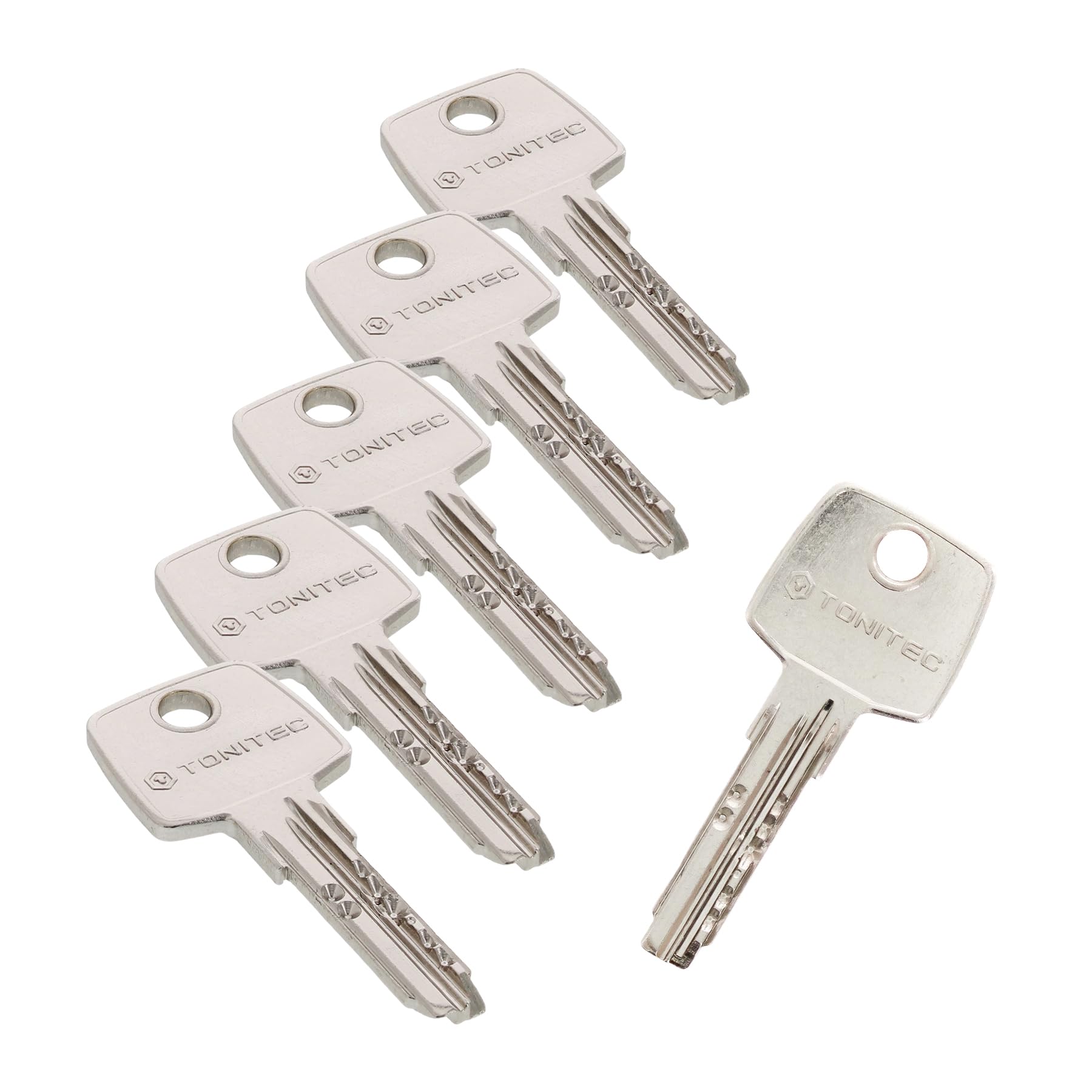 ToniTec Abus TEC440 Cylindre de serrure à cylindre à fermeture différente 30/30 kg avec 6 clés et carte de code
