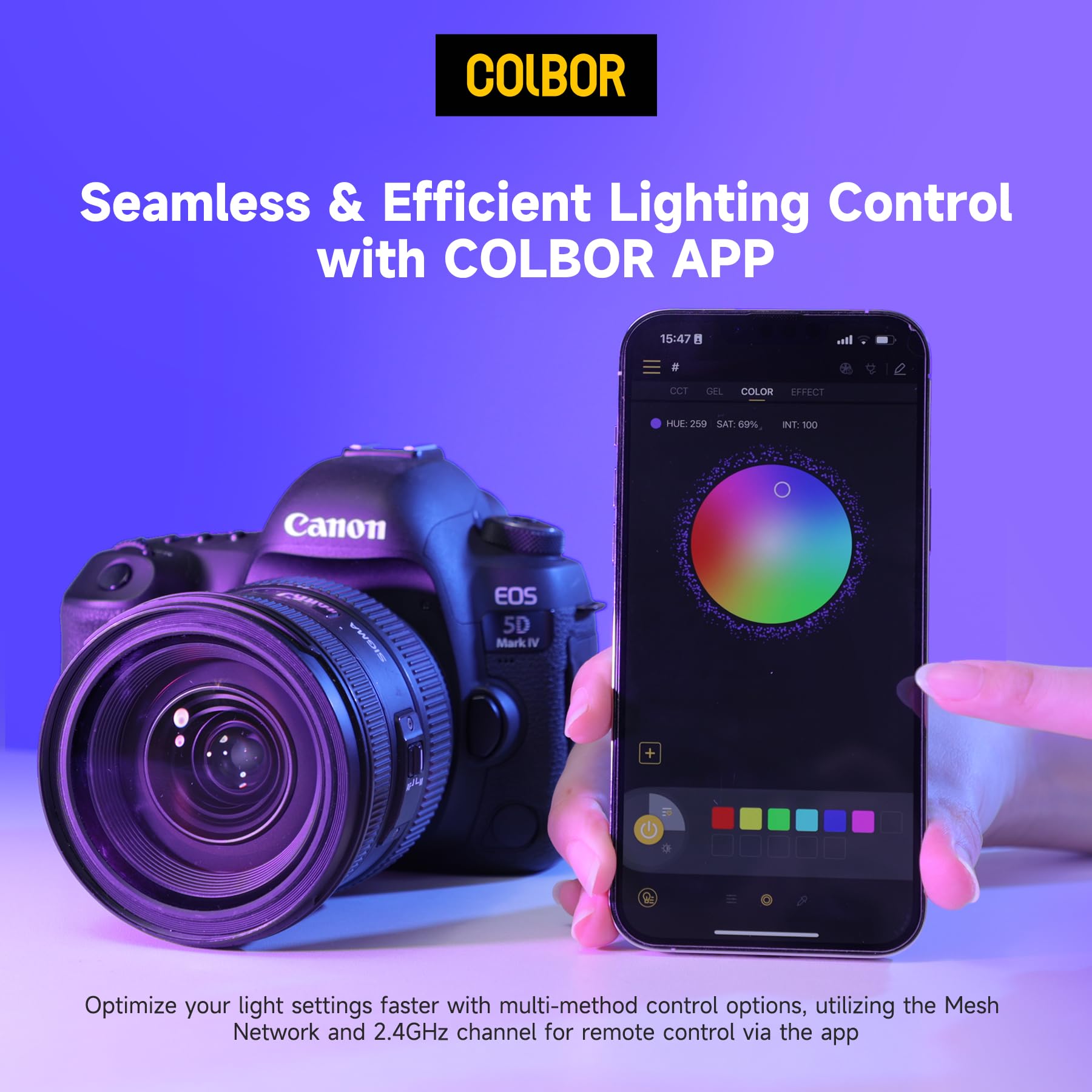 Amazon | COLBOR W100 COB LED 撮影ライト 100W 2700-6500K CRI97+ APP 