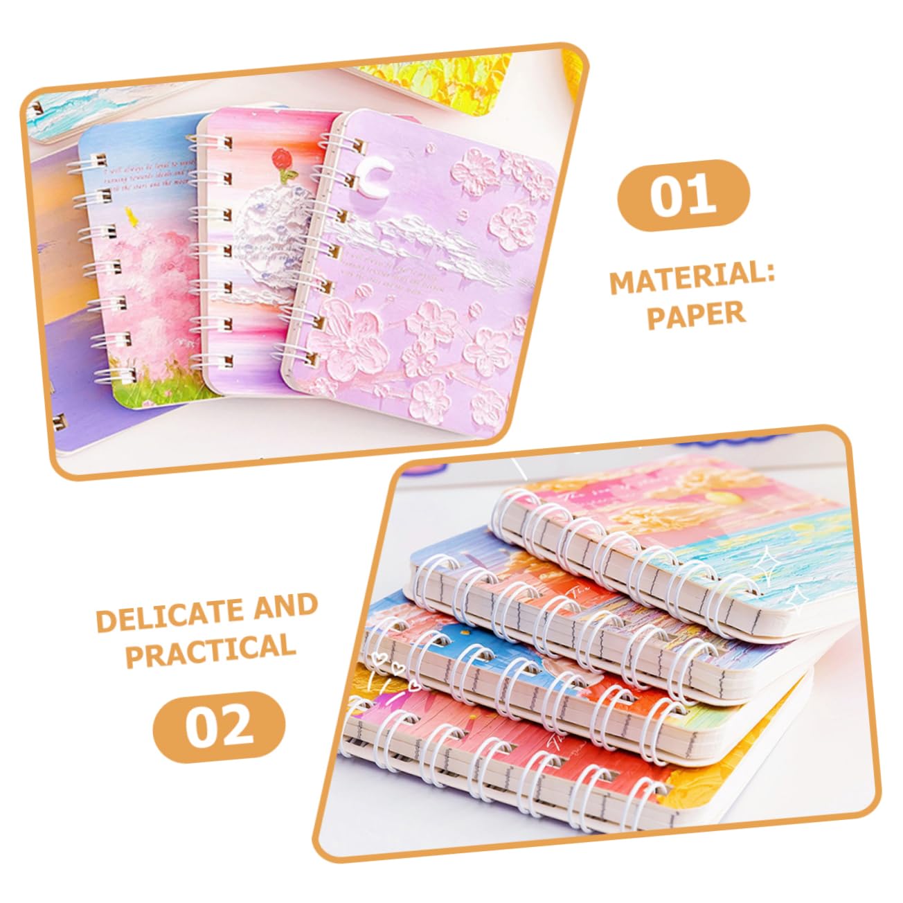 NUOBESTY 3 Pièces 10 Cahiers Collège Gouverné Cahiers Thématiques er à Spirale er D'écolier er De Journal Ligné Journal Des Enfants er Ligné Mini-blocs-notes Papier