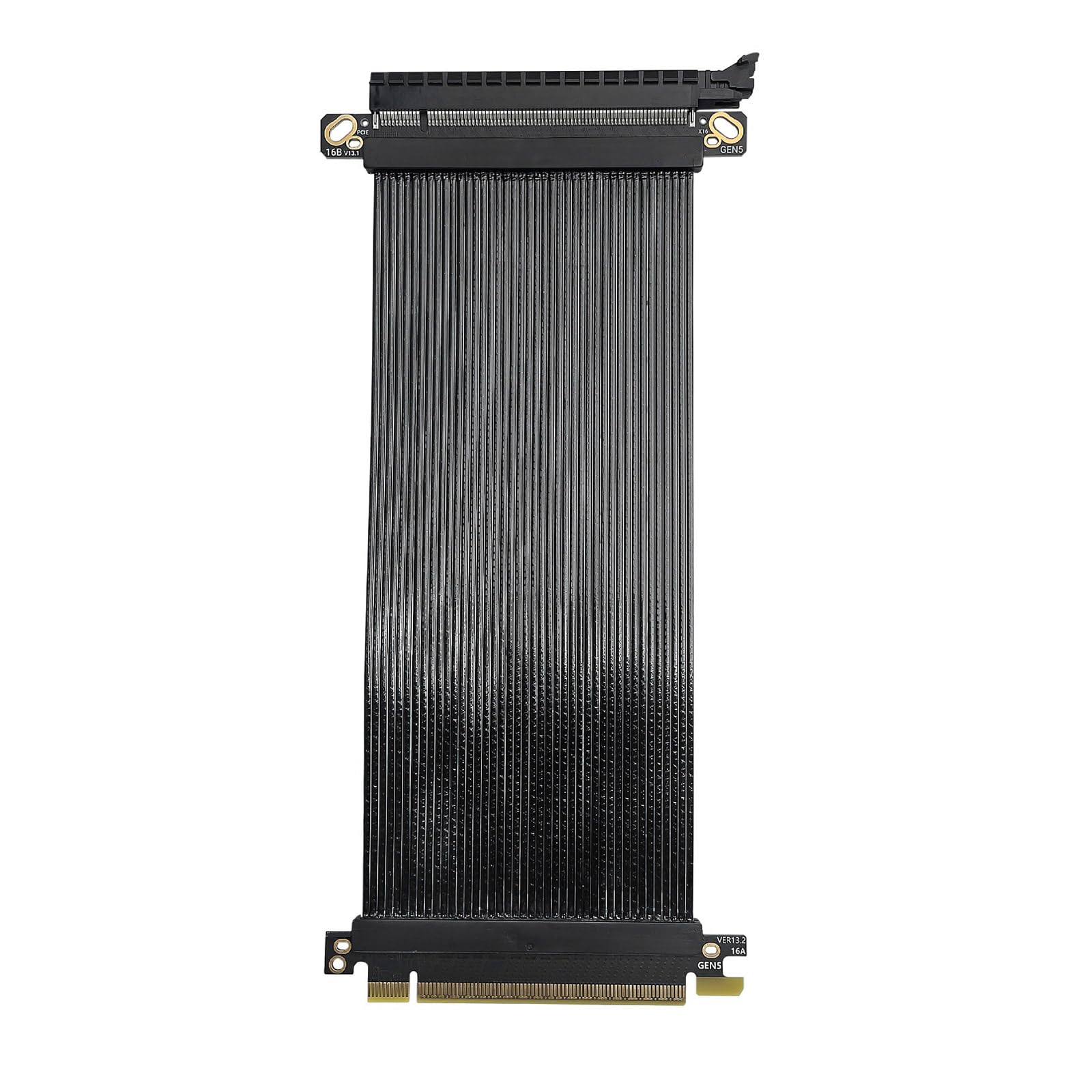 Cable plano de extensión de tarjeta gráfica PCIe 5.0 X16 de 0,9 mm con diseño paralelo de 180°, rendimiento de refrigeración optimizado