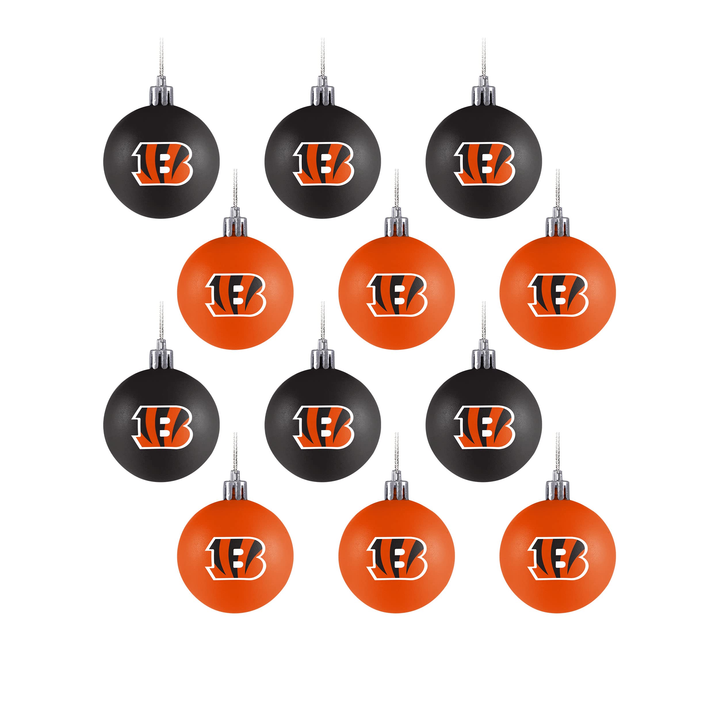 FOCO NFL Team Logo 12-Pack Ball Hanging Tree Holiday Ornament Set