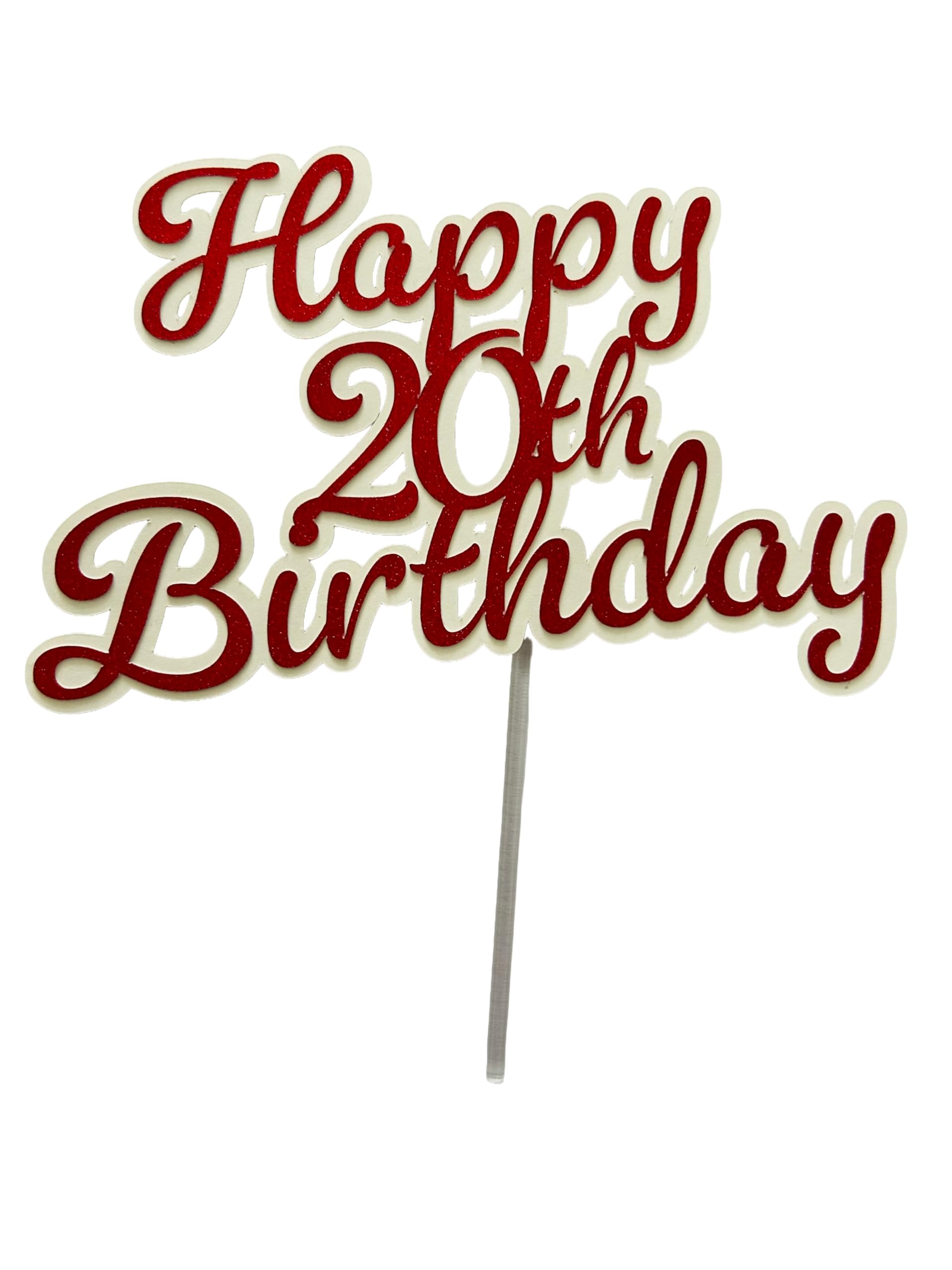 Age cake toppers (20 Red) — image 1